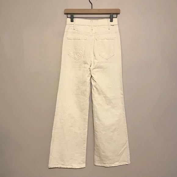 Mother Superior jeans The Hustler Roller Heel Act Natural 25 wide leg cream boho - Picture 5 of 9